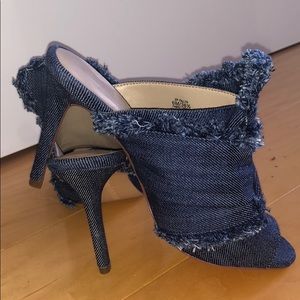 Enzo Angiolini Denim Peep Toe Pump / Sandal
